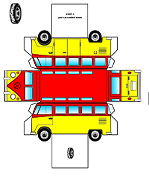 Bus basteln aus papier